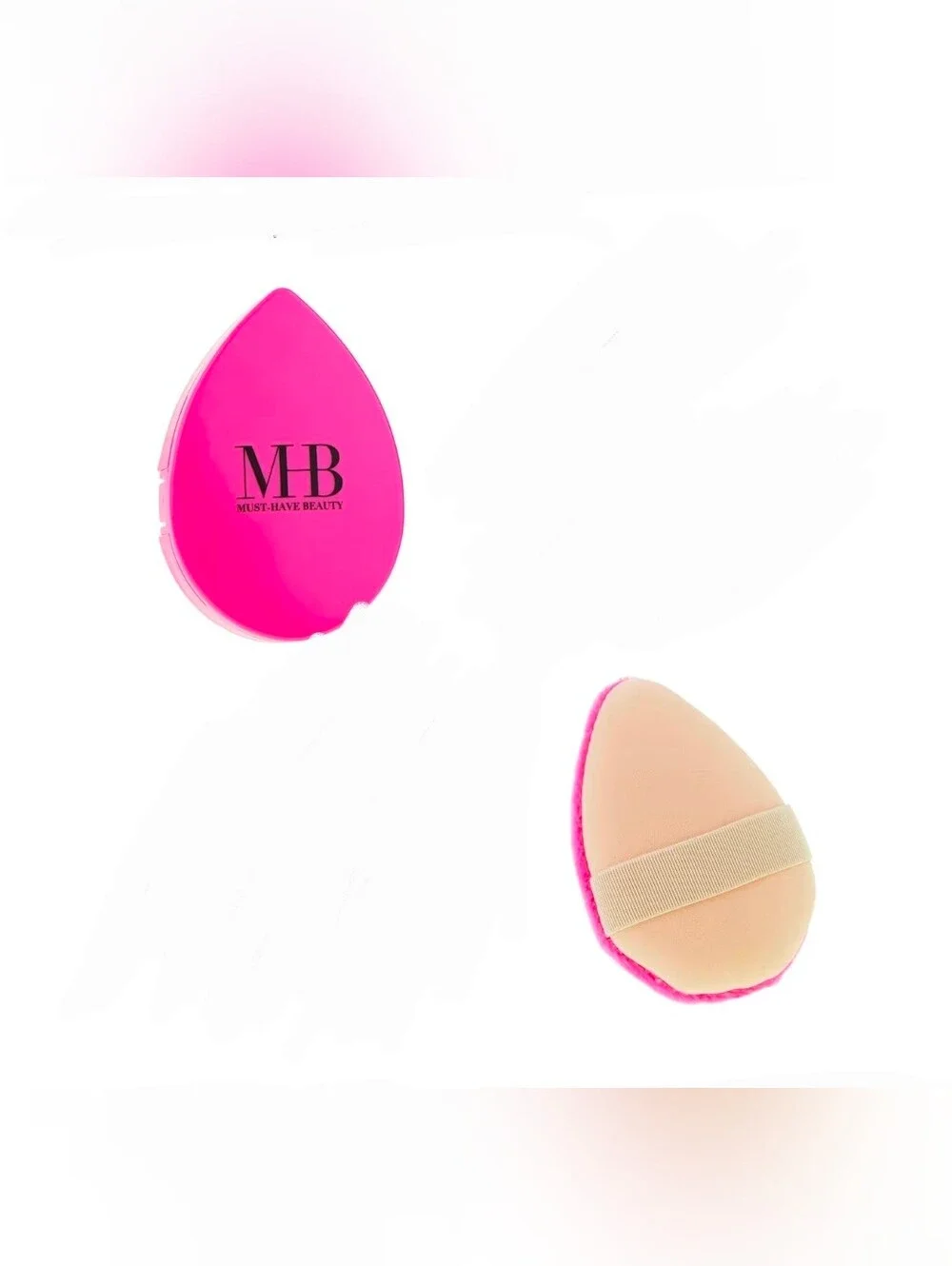 Must Have Beauty 2-in-1 Makeup Puff/Sponge With Plastic Container BNIB